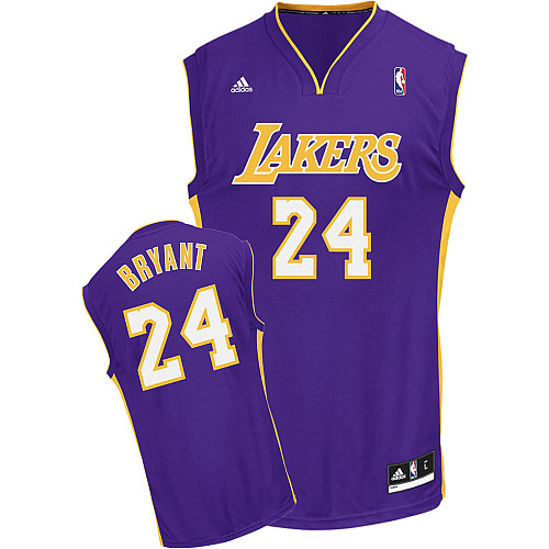  NBA Los Angeles Lakers 24 Kobe Bryant New Revolution 30 Swingman Road Purple Jersey